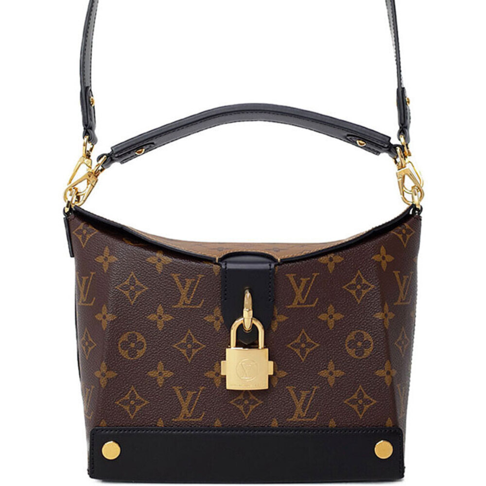 Louis Vuitton Reverse Monogram Bento Box EW bag Brown